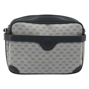 Gucci Micro GG Supreme Shoulder Bag Navy Gold 007 904 Blue